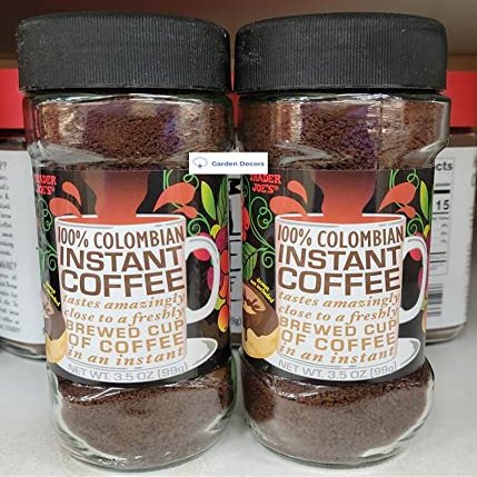 Trader Joe 100% Colombian Instant Coffee 3.5oz 99g (Two Bottles)