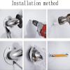 HongLianRiven Bath Handle Towel Rail Bathroom Safety Handrail,Grab Bar Shower Wall-Mounted Rail Children Elderly Antirust Thicken Towel Hanger (Color : Silver, Size : 500mm) view 4