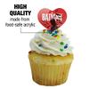 The Batman Heart Love Cupcake Picks Toppers Decoration Set of 6 view 3