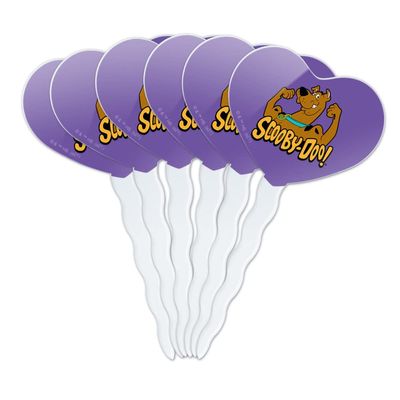 Scooby-Doo Flex Heart Love Cupcake Picks Toppers Decoration Set of 6