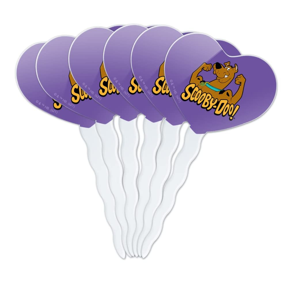 Scooby-Doo Flex Heart Love Cupcake Picks Toppers Decoration Set of 6