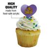 Scooby-Doo Flex Heart Love Cupcake Picks Toppers Decoration Set of 6 view 3