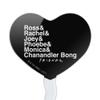 Friends Ampersand List Heart Love Cupcake Picks Toppers Decoration Set of 6 view 2