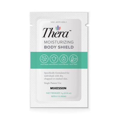 Thera Moisturizing Body Shield Skin Cream - Hydrates Dry, Chapped, Cracked Skin - Lavender-Scented, 4 g Individual Packets, 144 Count