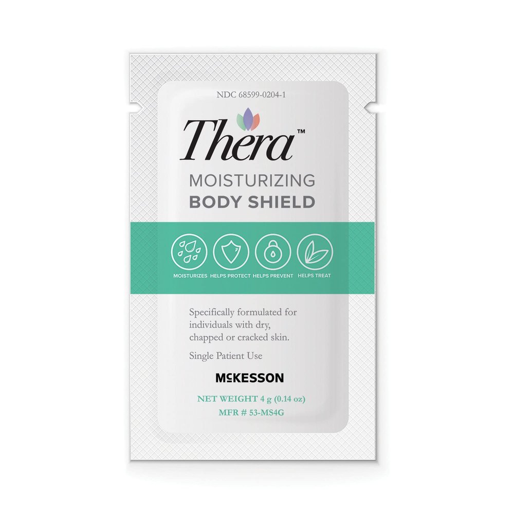 Thera Moisturizing Body Shield Skin Cream - Hydrates Dry, Chapped, Cracked Skin - Lavender-Scented, 4 g Individual Packets, 144 Count