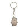 VIE Naturals Wire Wrapped Tumbled Stone Keychain, Rose Quartz view 1