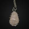 VIE Naturals Wire Wrapped Tumbled Stone Keychain, Rose Quartz view 3