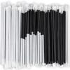 DuraHome Plastic Straws Individually Wrapped BPA Free Restaurant Style Disposable Straw (10.25" Long Straws, Black) view 1