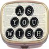 As You Wish Typewriter Brass Rectangle Pill Box view 1