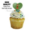 A Scooby Christmas Heart Love Cupcake Picks Toppers Decoration Set of 6 view 3