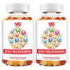 VITA GLOBE Adult Multivitamin Gummies  9 Daily Vitamins with C, D, E, B6, B12, Folate & Biotin | Delicious Juicy Trio Orange, Peach & Strawberry  Simple. Sweet. Daily.  120 Gummies (Pack of 2) view 1