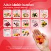 VITA GLOBE Adult Multivitamin Gummies  9 Daily Vitamins with C, D, E, B6, B12, Folate & Biotin | Delicious Juicy Trio Orange, Peach & Strawberry  Simple. Sweet. Daily.  120 Gummies (Pack of 2) view 3