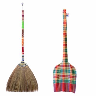 40 inchTall of Asian Straw Broom for Sweeping Dirt, Dust, Debris Handmade