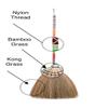 40 inchTall of Asian Straw Broom for Sweeping Dirt, Dust, Debris Handmade view 2