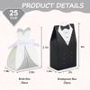 BEISHIDA Wedding Favor Boxes - Small Bride and Groom Candy Boxes for Bridal Shower Decorations - 50pcs view 2