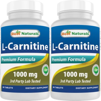 Best Naturals L-Carnitine 1000mg 60 Tablets (60 Count (Pack of 2))