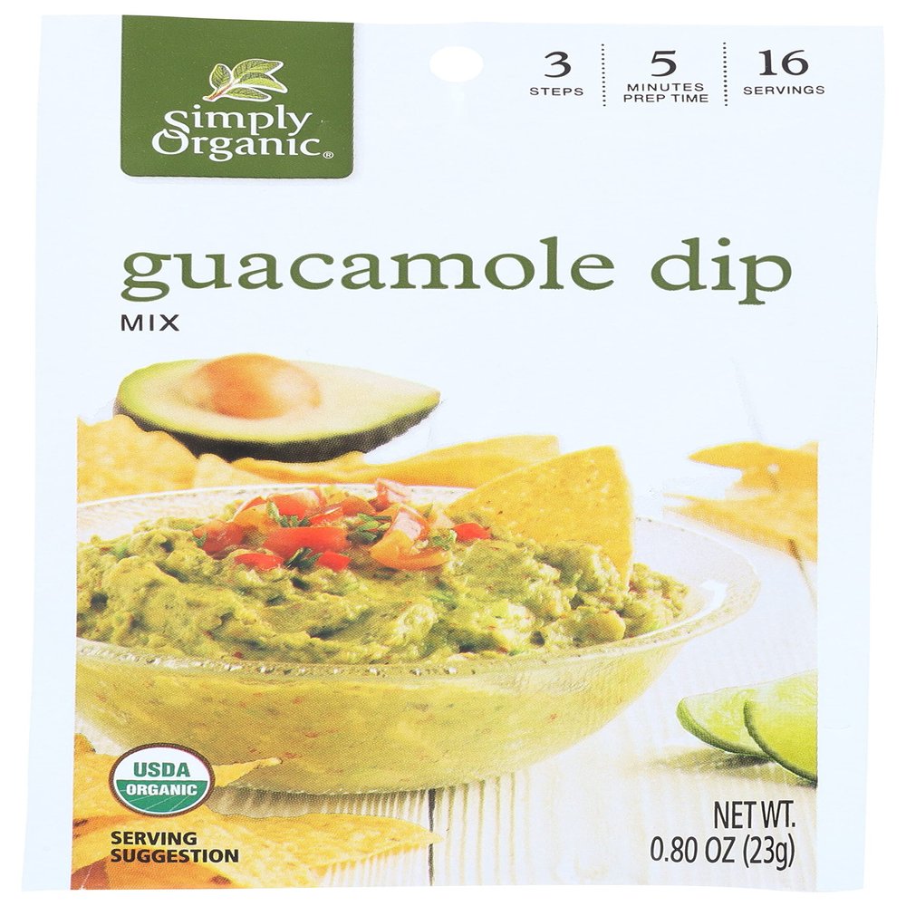 Simply Organic Dip Mix Guacamole Org, 0.8 Oz (Pack Of 12)