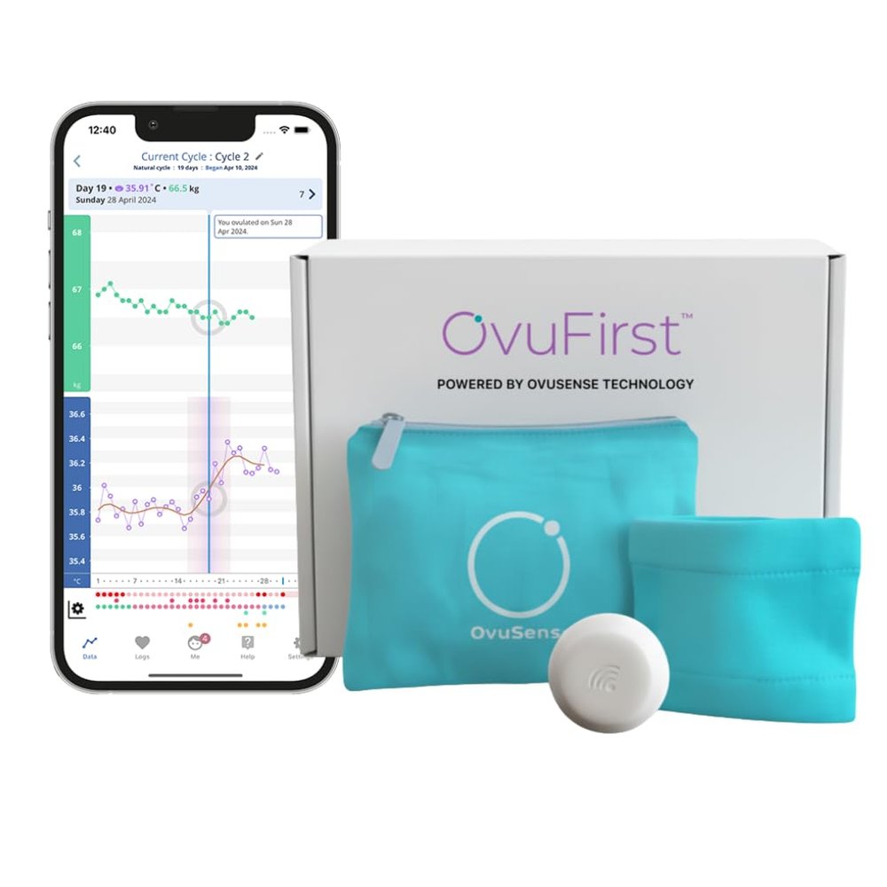 OvuFirst Fertility Monitor Wearable Ovulation Tracker & Fertility Sensor with App | Clinically Proven to Confirm Ovulation & Support PCOS Cycles