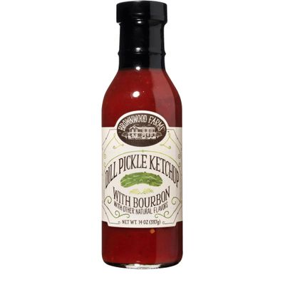 Brownwood Farms Flavored Ketchup with Bourbon, Made in Small Batches, Gluten Free and Delicious, From the Great Lakes Region (Dill Pickle, 14 Ounce)