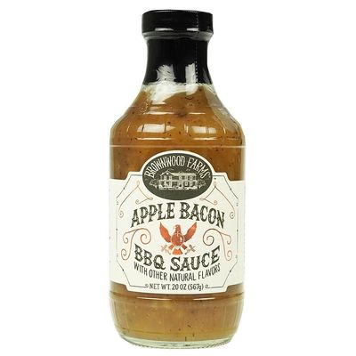 Brownwood Farms BBQ Sauce, Made in Small Batches, Sweet and Tangy, Great on Fries, Meatloaf, Burgers, Glaze, Real Ingredients 20oz (1 Count, Apple Bacon)