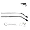 QYAJS 1 Pair Metal Glasses Replacement Arms Glasses Replacement Temple Black Eyeglasses Arms Legs, Screws, Screw Washers and 3-in-1 Screwdriver Convex Teeth Single Teeth view 1