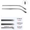 QYAJS 1 Pair Metal Glasses Replacement Arms Glasses Replacement Temple Black Eyeglasses Arms Legs, Screws, Screw Washers and 3-in-1 Screwdriver Convex Teeth Single Teeth view 3