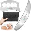 COZLOW 2-in-1 Muscle Scraper Tool Set - Skin Scraping Massage Tools for IASTM Therapy - Deep Tissue Gua Sha for Soft Tissue Mobilization, Fascia & Myofascial Release - Stainless Steel Metal Blades view 1
