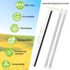 [300 Pcs] Biodegradable Compostable Individually Wrapped Straws - PLA Disposable Plant Based Black Straws (8.25" LongX0.23" Wide) view 4