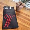 Custom Monogram Airlaid Napkins  Linen-Like, Disposable, Soft, Built-In Pocket  Wedding, Party, Event Use view 3