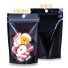 100 Pack Mylar Bags Smell Proof Bags, Resealable Stand Up Food Storage Bags Packaging Foil Pouch Bag with Clear Front Window for Cookies, Snack, Jewelry (6.3x9.4+3.15inch) view 4