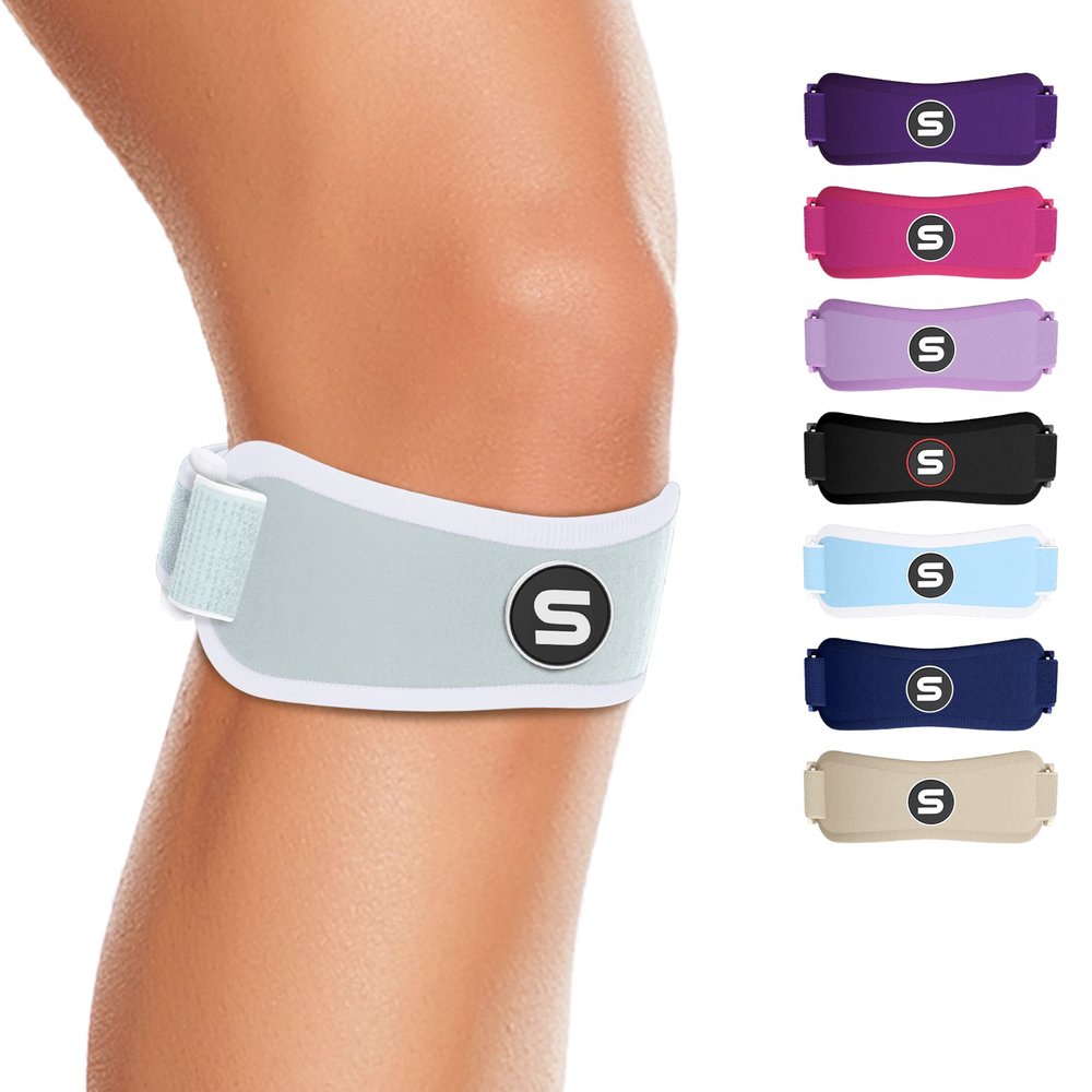 Sleeve Stars Swedish Brand Patellar Tendon Support Strap for Women & Men Effective Osgood Schlatter Knee Brace Youth & Kids Knee Brace with 3 Adjustable Length fits 12"-24" (Single/Mint Green/Adult)
