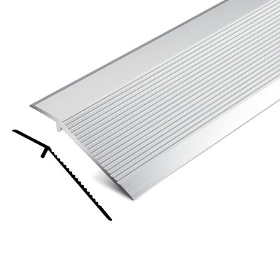 LJHU Threshold Transition Strips 90cm Door Edge Decoration, Rust-Proof Matte Finish Transition Strips for Sweeping Robot, Aluminium Flooring Accessory, Customizable Size (Color : White)