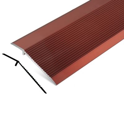 LJHU Threshold Transition Strips 90cm Door Edge Decoration, Rust-Proof Matte Finish Transition Strips for Sweeping Robot, Aluminium Flooring Accessory, Customizable Size (Color : Red)