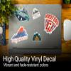Grand Forks North Dakota 2 X 1.25-Inch Vinyl Decal Stiker Retro Neon Design view 2