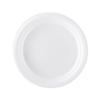 Nicole Fantini Cuisine - 9 Inches - Disposable Round White Plastic Plates For Thanksgiving - Good to use in Microwave : Perfect for Parties, Holidays, Weddings : 500 Count view 1