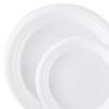 Nicole Fantini Cuisine - 9 Inches - Disposable Round White Plastic Plates For Thanksgiving - Good to use in Microwave : Perfect for Parties, Holidays, Weddings : 500 Count view 2