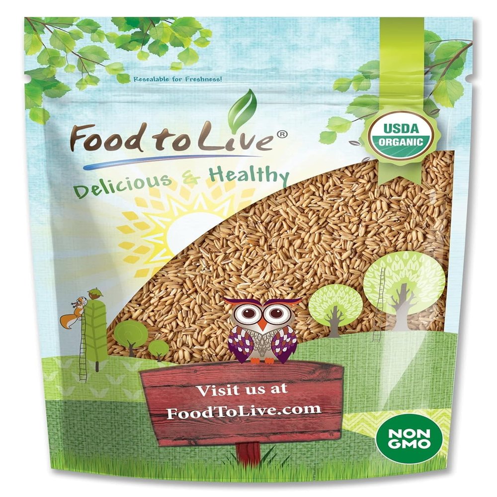Food to Live Gluten Free Organic Oat Groats, 6 Pounds  100% Whole Grain, Non-GMO Seeds, Raw, Non-Irradiated, Vegan, Bulk Berries. High in Protein, Dietary Fiber, Iron. Low Glycemic. Made in USA