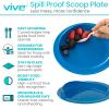 Vive Spill-Proof Scoop Plate, 9" (2 Pack) - Dish with Wall for Disabled, Handicapped, Elderly Adults with Special Needs from Parkinsons, Dementia, Stroke, Tremors with - Non Skid Padded Bottom view 2