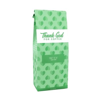 Thank God for Coffee Mint Flavored Coffee - Medium Roast Whole Bean, 12oz - Smooth & Sweet, Ethically Sourced Arabica Beans, Valentines Day Gift for Coffee Lovers