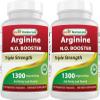 Best Naturals L-Arginine NO Booster Triple Strength 1300 mg Serving 120 Veg Capsules (120 Count (Pack of 2)) view 1