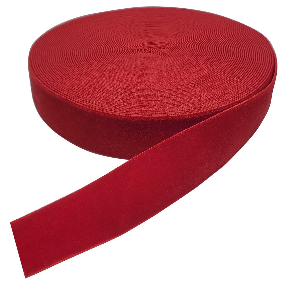15 Yards Velvet Ribbon Spool, for Wedding, Gift Wrapping, Hair Bows, Home Decorating (1in, Red)
