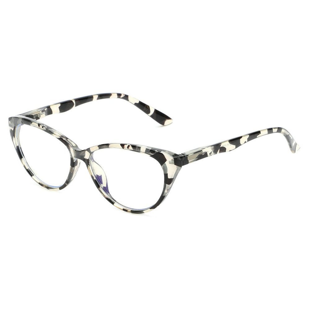 COTIA Classic Elegant Cat Eye Glasses Frame Blue Light Blocking Eyewear for Women (Small, white)