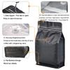 50 Pack Coffee Bags Degassing Valve, Resealable High Barrier Storage Bags with Aluminum Foil, Odor-Proof for Coffee Beans, Stand Up Coffee Pouch, Flat Bottom (Large-16OZ, Black) view 2