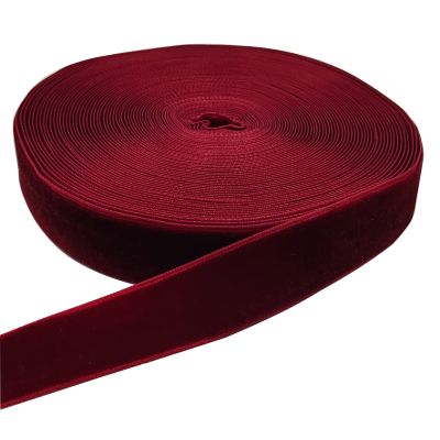 15 Yards Wine Velvet Ribbon Spool, for Wedding, Gift Wrapping, Hair Bows, Home Decorating (5/8in, Wine)