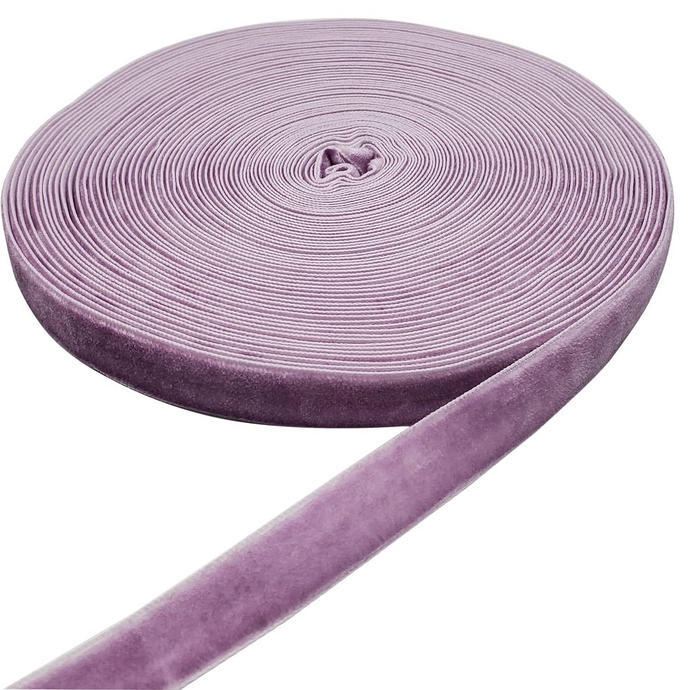 15 Yards Purple Velvet Ribbon Spool, for Wedding, Gift Wrapping, Hair Bows, Home Decorating (3/8in, Purple)