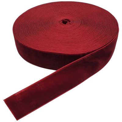 15 Yards Velvet Ribbon Spool, for Wedding, Gift Wrapping, Hair Bows, Home Decorating (1in, Wine)