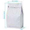 50 Pack Coffee Bags with Aluminum Foil and Degassing Valve, Resealable High Barrier Storage Bags, Odor-Proof for Coffee Beans, Stand Up Coffee Pouch, Flat Bottom (Medium-12OZ, White) view 2