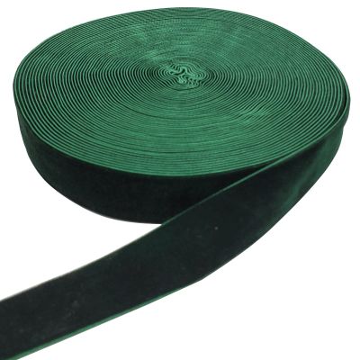 15 Yards Velvet Ribbon Spool, for Wedding, Gift Wrapping, Hair Bows, Home Decorating (1in, Green)
