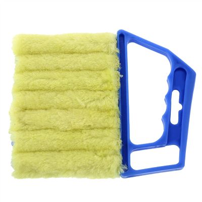 7 Teeth Shutter Cleaner Brush Venetian Blind Cleaner Window Removable Washable Dust Collector Microfiber Cleaning Cloth Tools for Window Shutters Air Conditioner Awnings Siding Car Fan