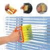 7 Teeth Shutter Cleaner Brush Venetian Blind Cleaner Window Removable Washable Dust Collector Microfiber Cleaning Cloth Tools for Window Shutters Air Conditioner Awnings Siding Car Fan view 2